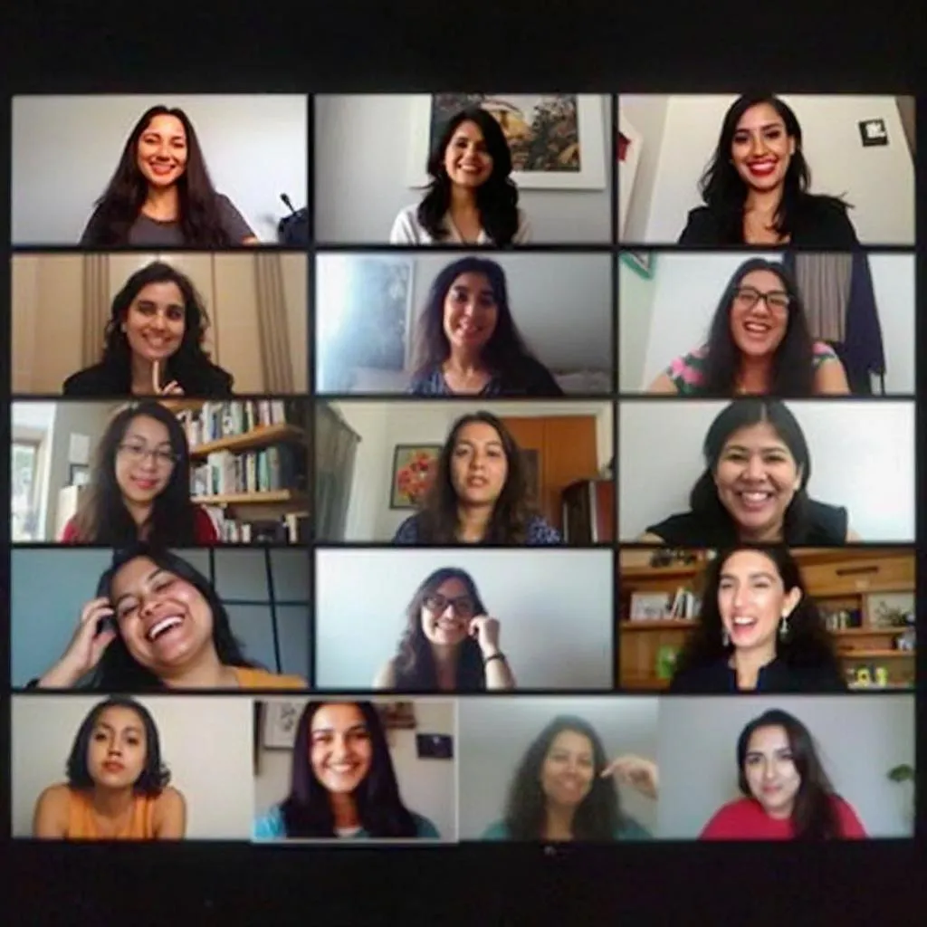 Llamada grupal de la comunidad online